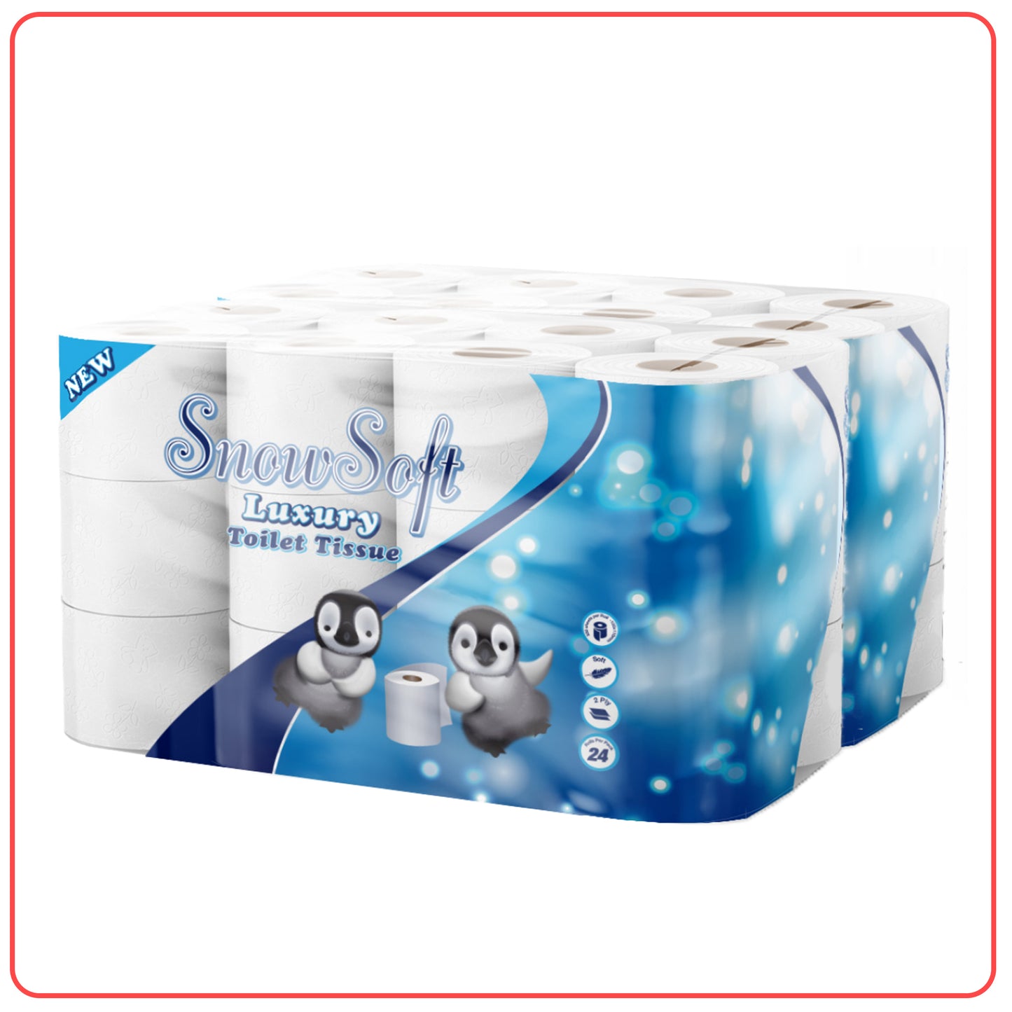 Snowsoft Toilet Paper 2Ply 350 Sheet Virgin 48's