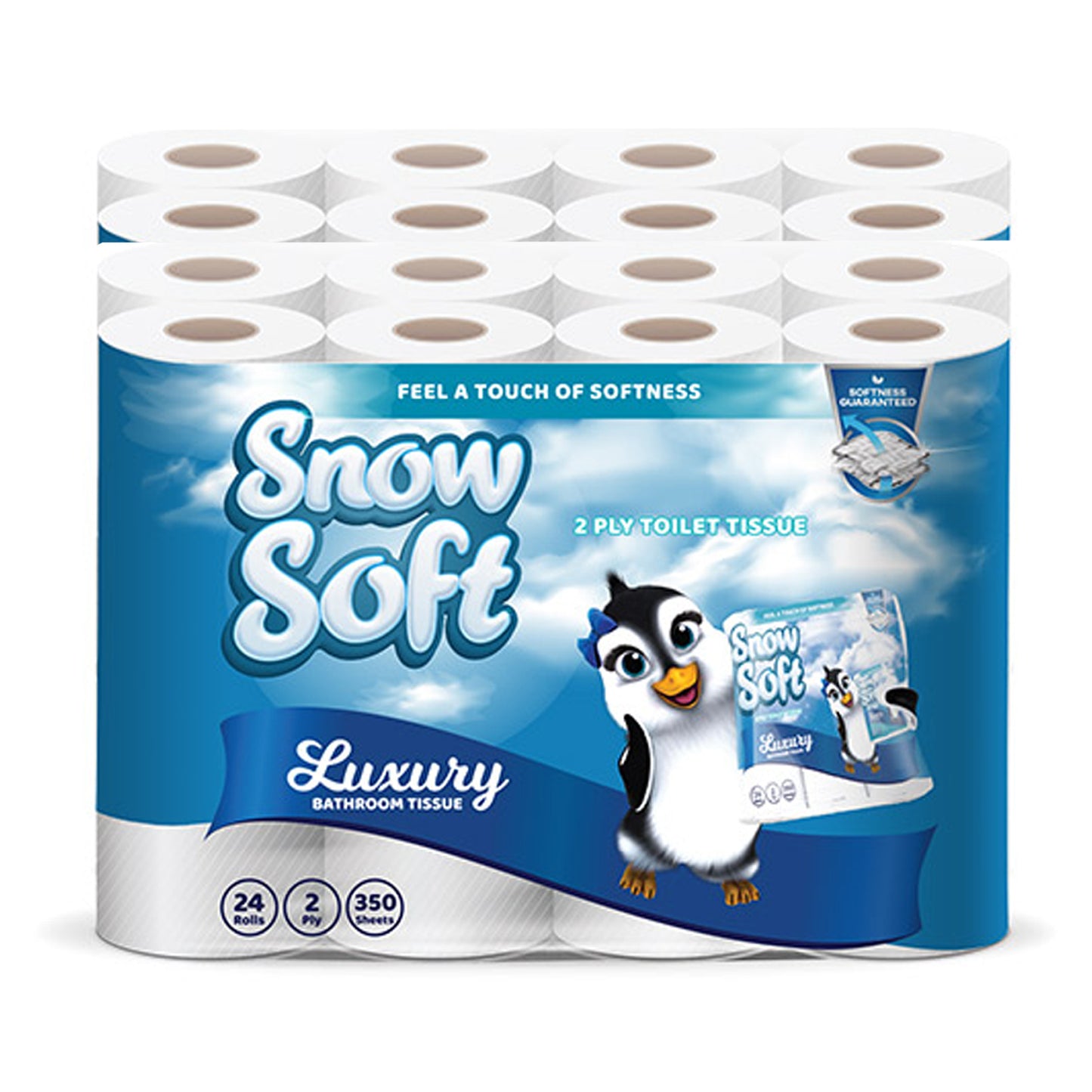 Snowsoft Toilet Paper 2Ply 350 Sheet Virgin 48's