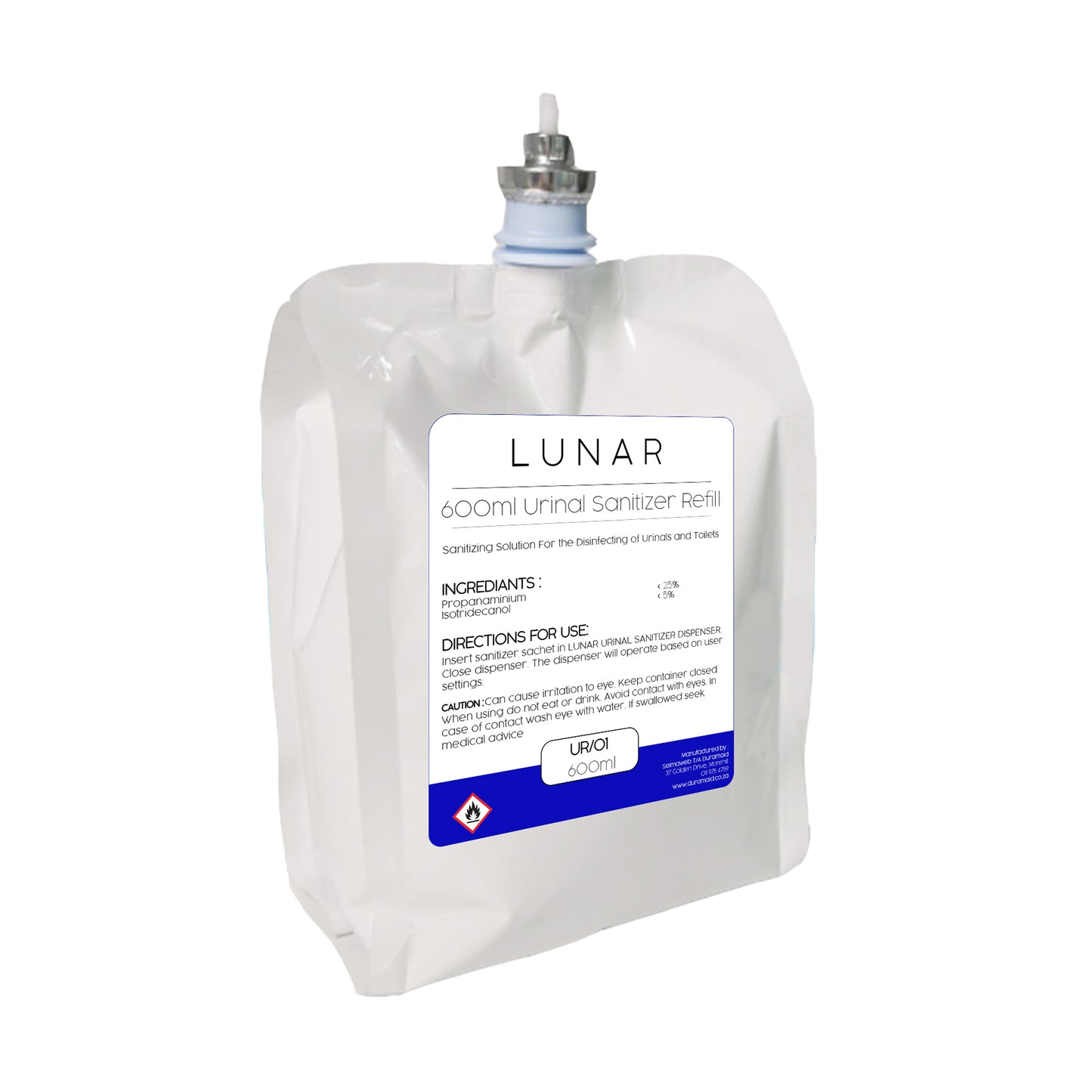 Lunar Bio Urinal Sanitizer Refill Sachet 600ml (Box of 8)