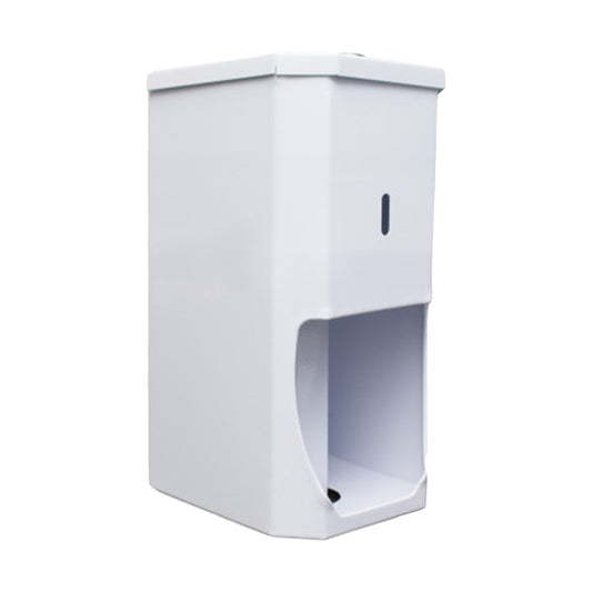 White TR2 Mild Steel Toilet Roll Holder