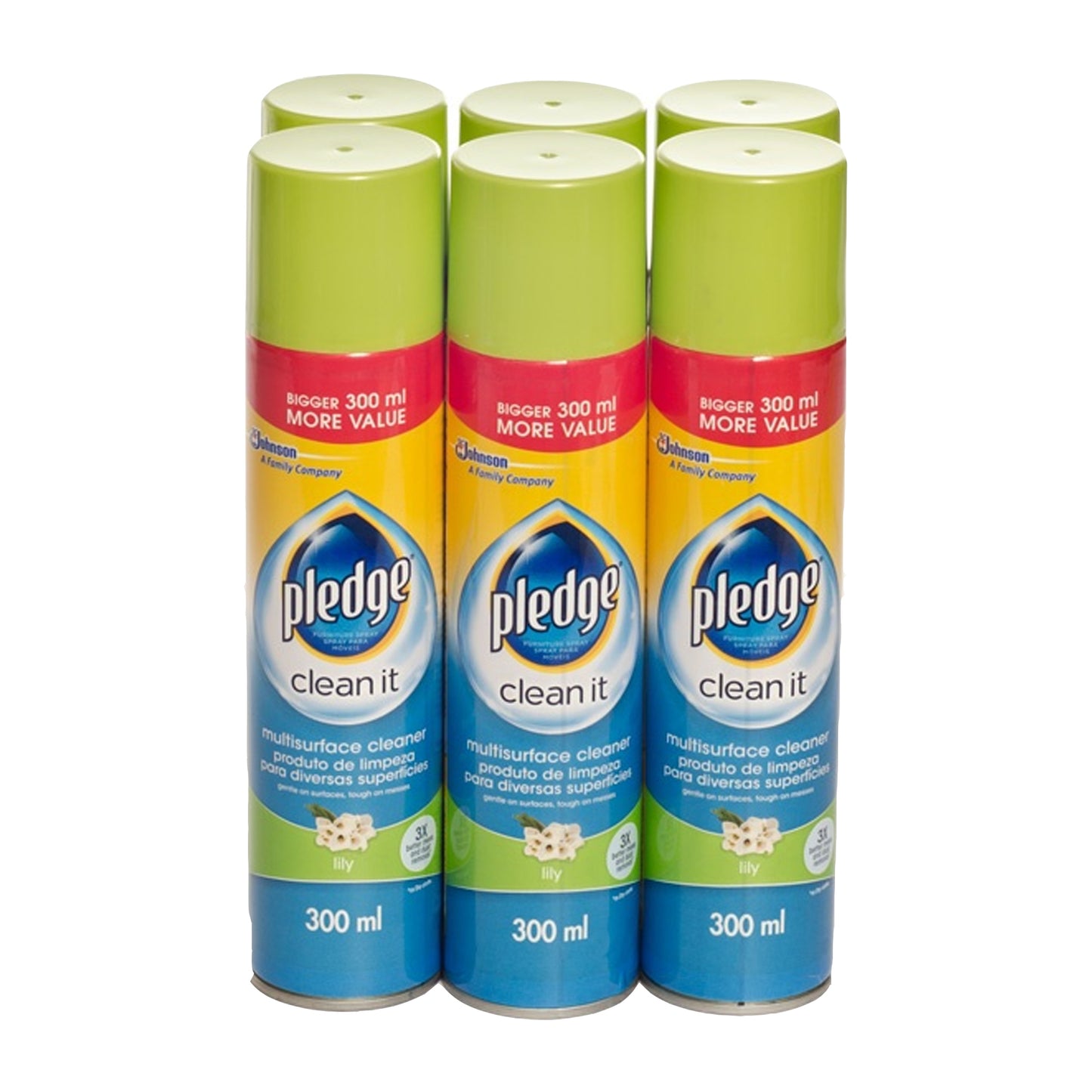 Pledge 300ml Multi Purpose Furniture Polish (6 Pack)