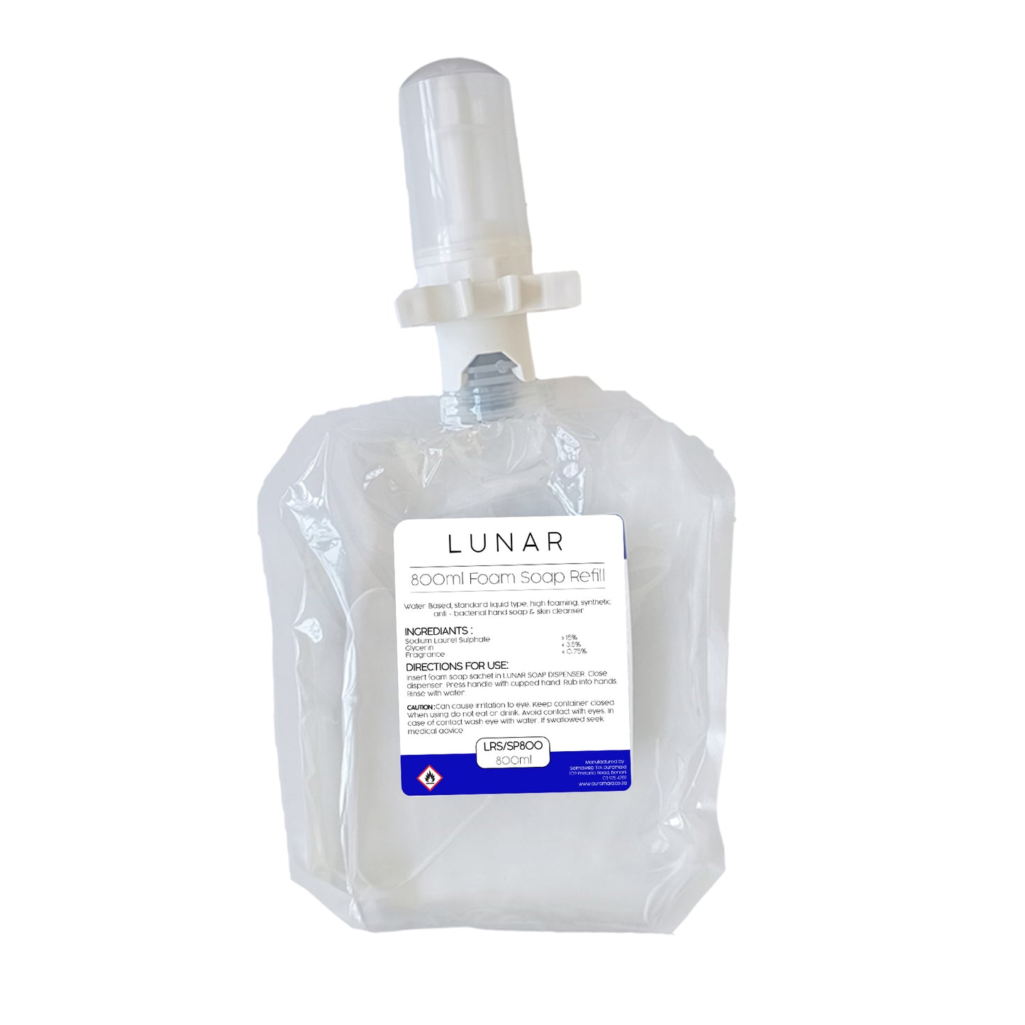 Lunar Foam Soap Refill Sachet 800ml (Box of 6)