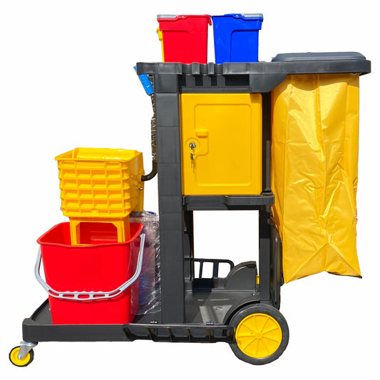 Premium Janitorial Trolley Complete