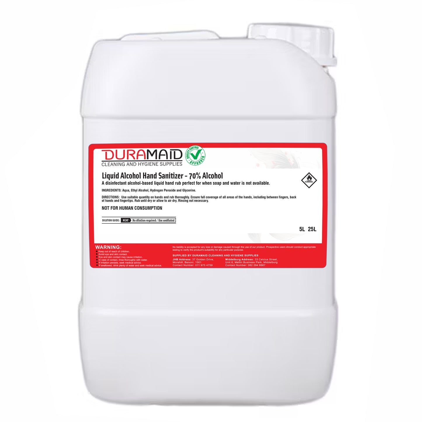 Hand Sanitiser 70% Alcohol (SABS)