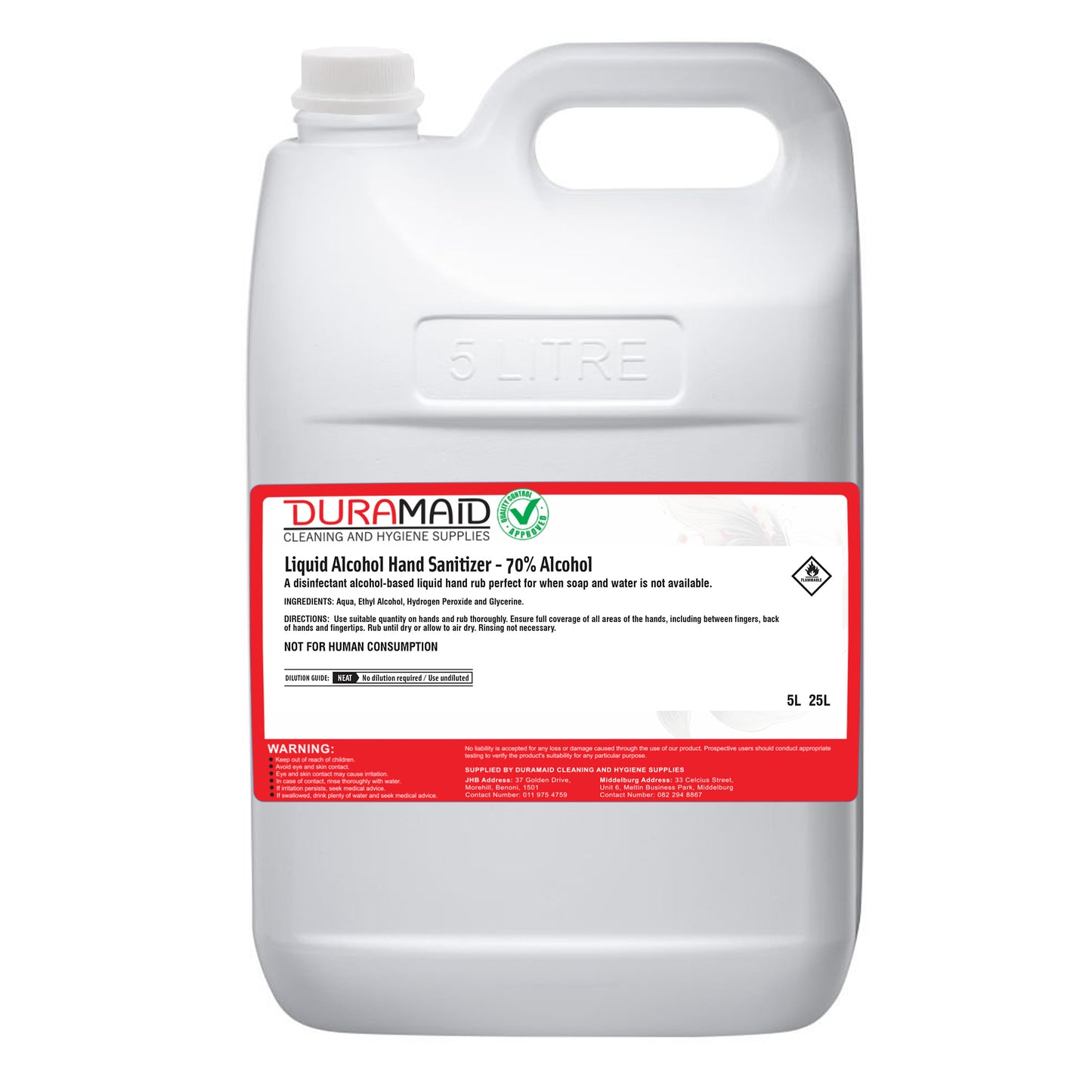 Hand Sanitiser 70% Alcohol (SABS)
