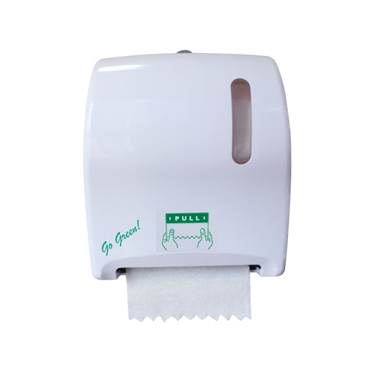 LunarEco White Eco Autocut Manual Paper Towel Dispenser