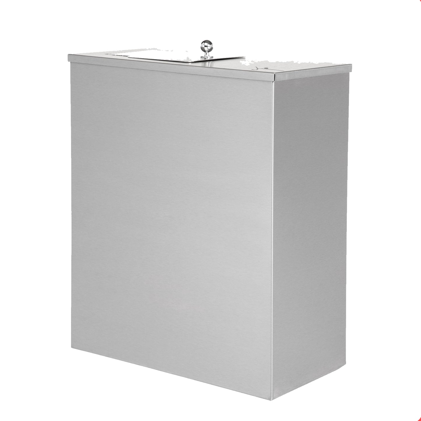 Lunar Stainless Steel Sanitary Bin Flat Lid