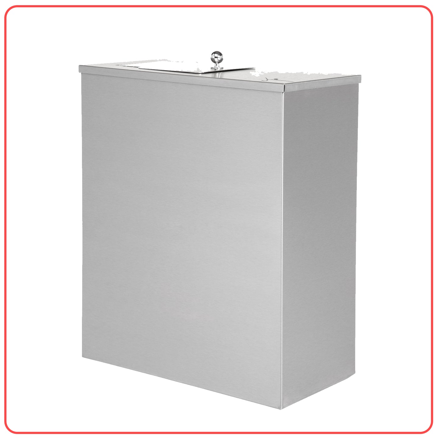 Lunar Stainless Steel Sanitary Bin Flat Lid